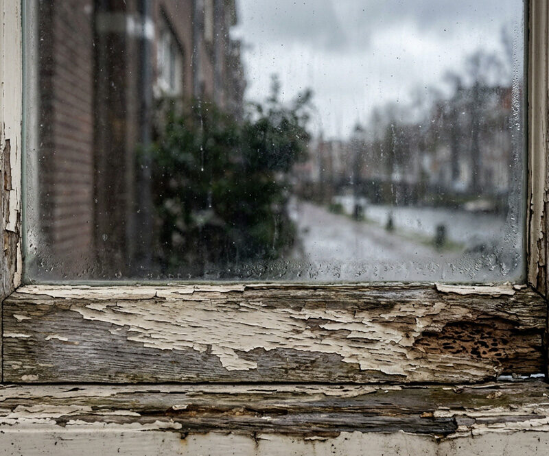 Oud houten kozijn